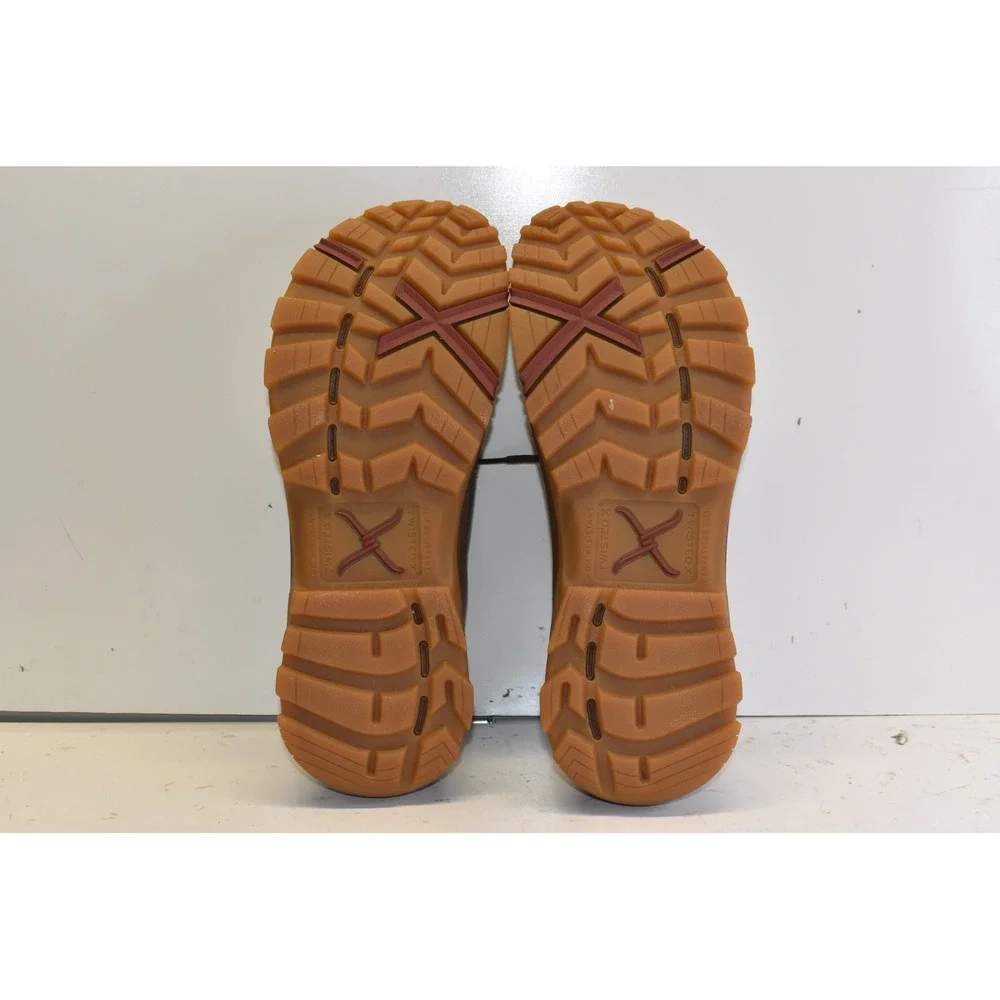 Twisted X Leather Driving Mocs Brown Men 10.5 Lug Soles Boat Shoes Casual NWOT